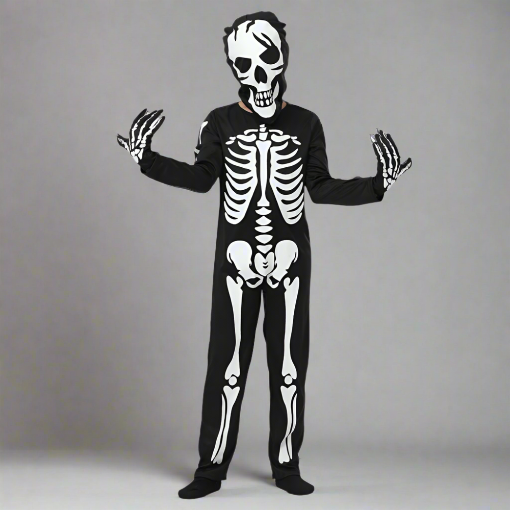 Gloeiende Skelet Halloween Kinderen Zombie Kostuum