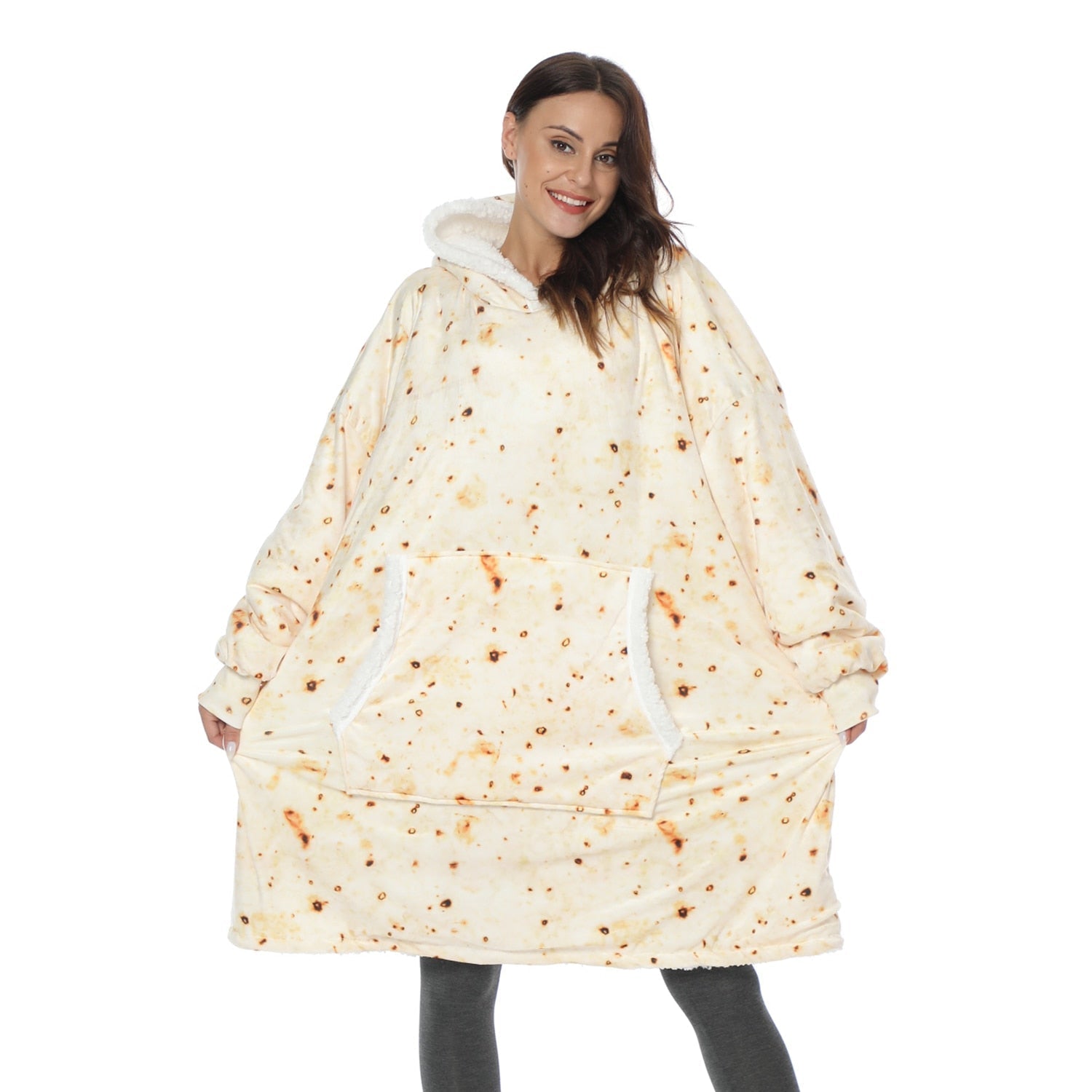 Ultra-zachte fleece- en woldeken met capuchon voor comfort en warmte thuis