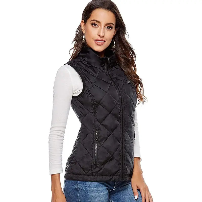 ThermaBelle Dames Verwarmingsvest | USB-Verwarmd Vest met Infrarot Technologie | Warmteregulerend & Licht | Ideaal voor Herfst & Winter