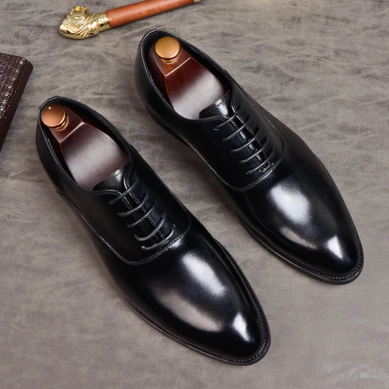 Aurelo Oxford Schoenen In Italiaans Leer Voor Formele Kleding