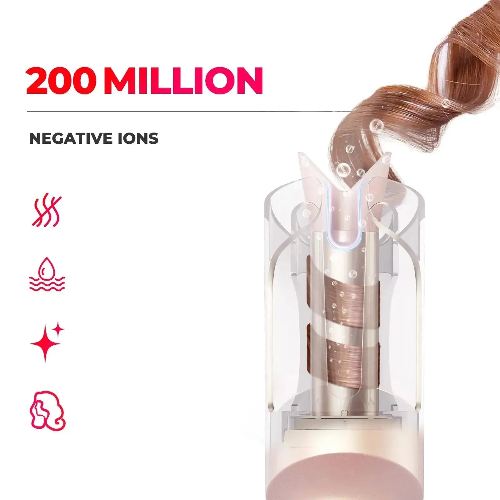 Céleste | Krultang – draadloos – instelbare temperatuur – elegant design