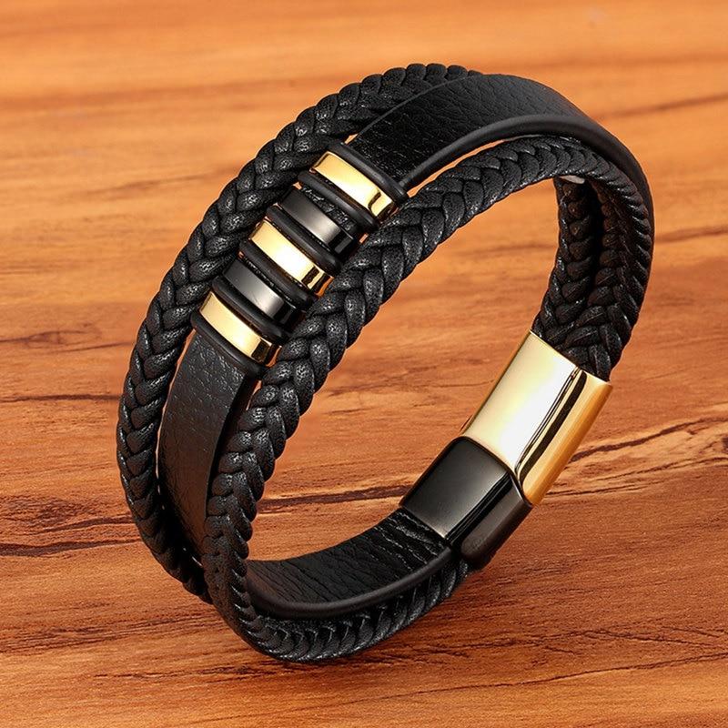Stijlvolle Armbanden van Echt Leer voor Mannen