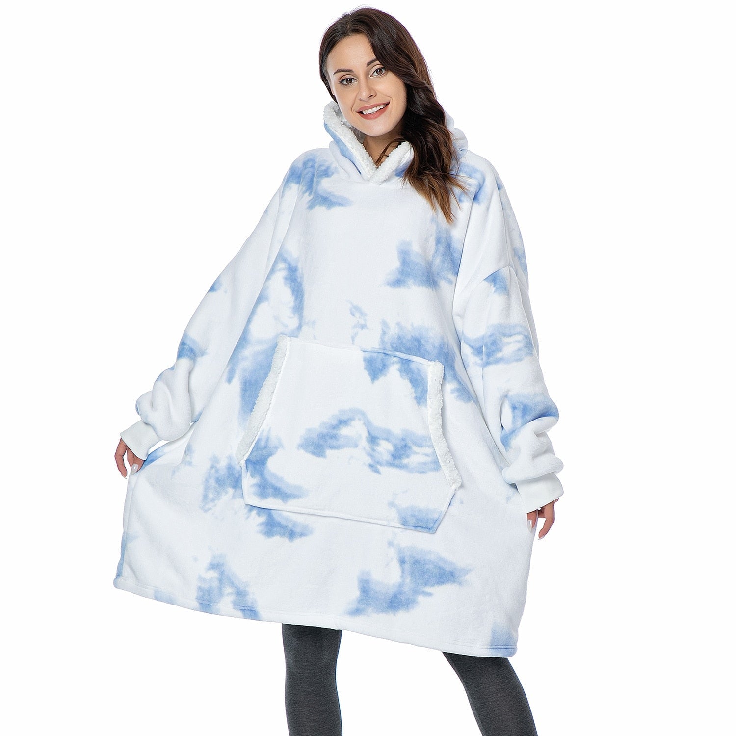 Ultra-zachte fleece- en woldeken met capuchon voor comfort en warmte thuis
