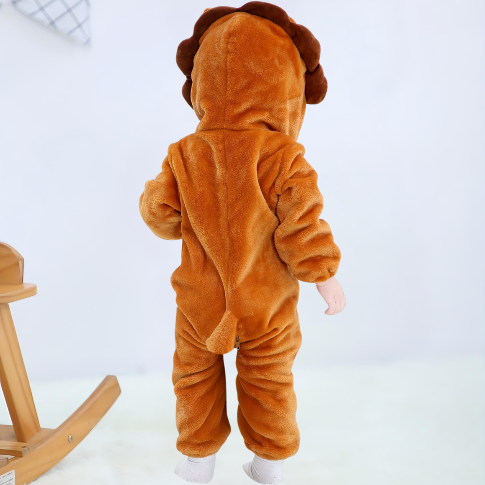 Halloween Baby Leeuw Kostuum Met Kap Onesie