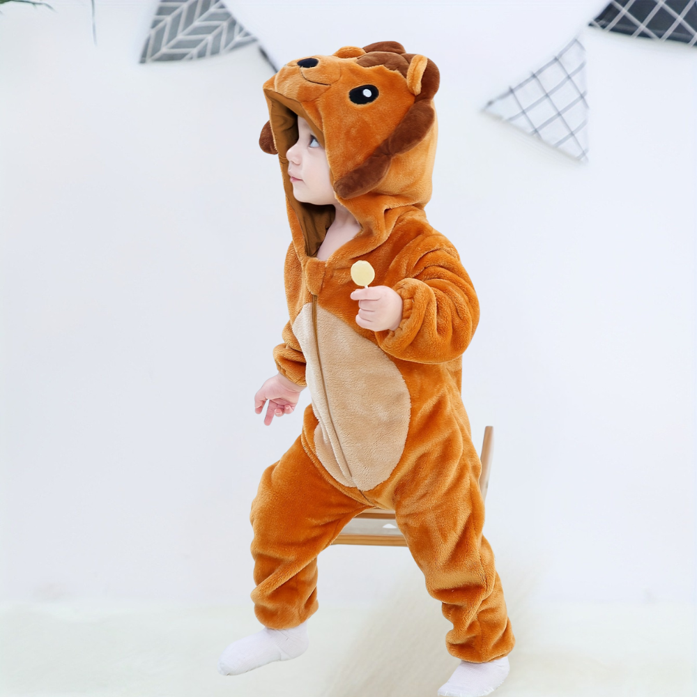 Halloween Baby Leeuw Kostuum Met Kap Onesie