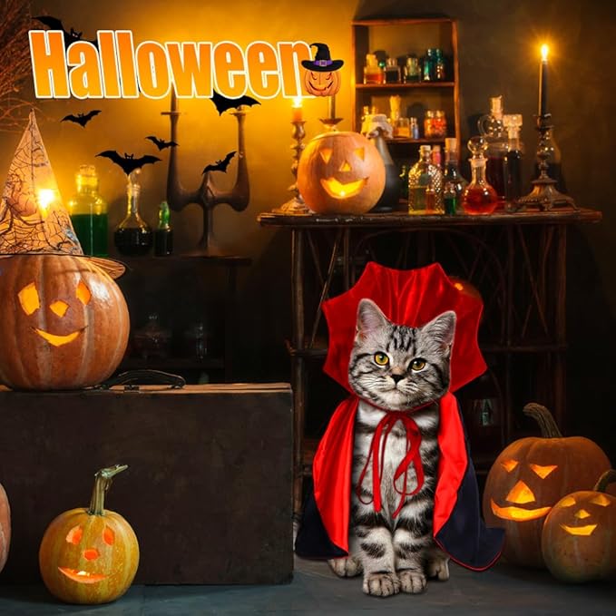 Halloween Vampier Cape Huisdier Kostuum