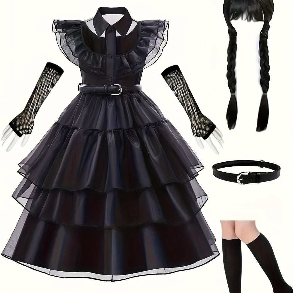 Halloween Heks Kostuum Kinderen Gothische Jurk