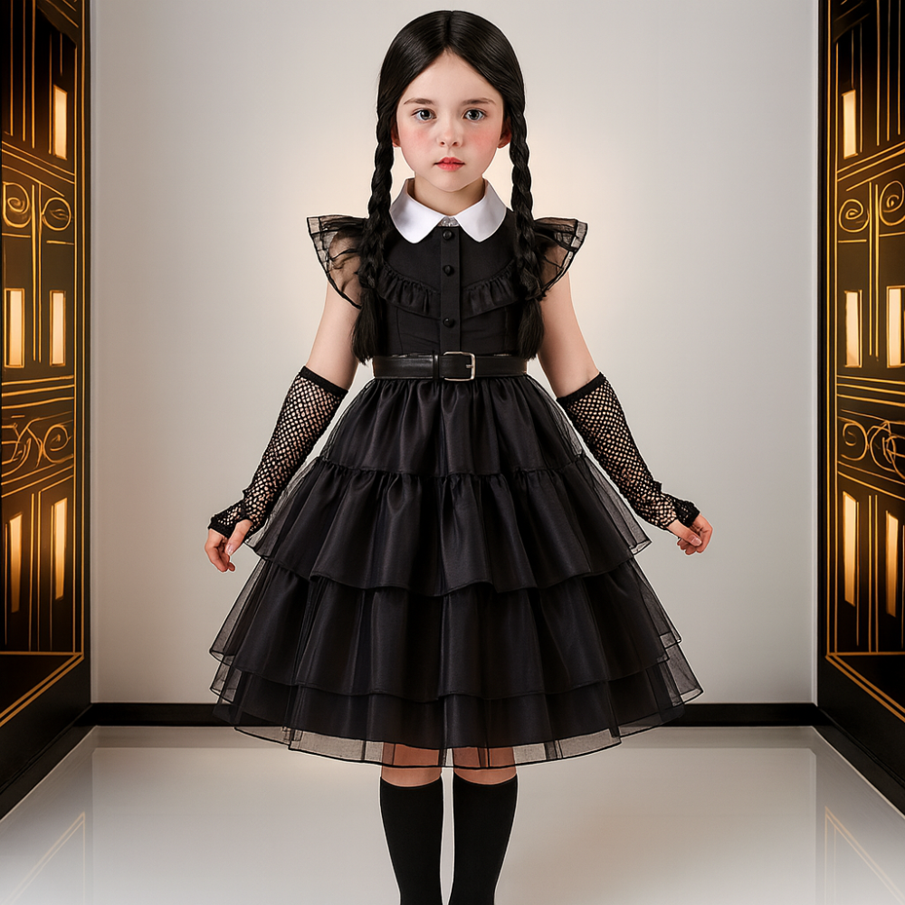 Halloween Heks Kostuum Kinderen Gothische Jurk