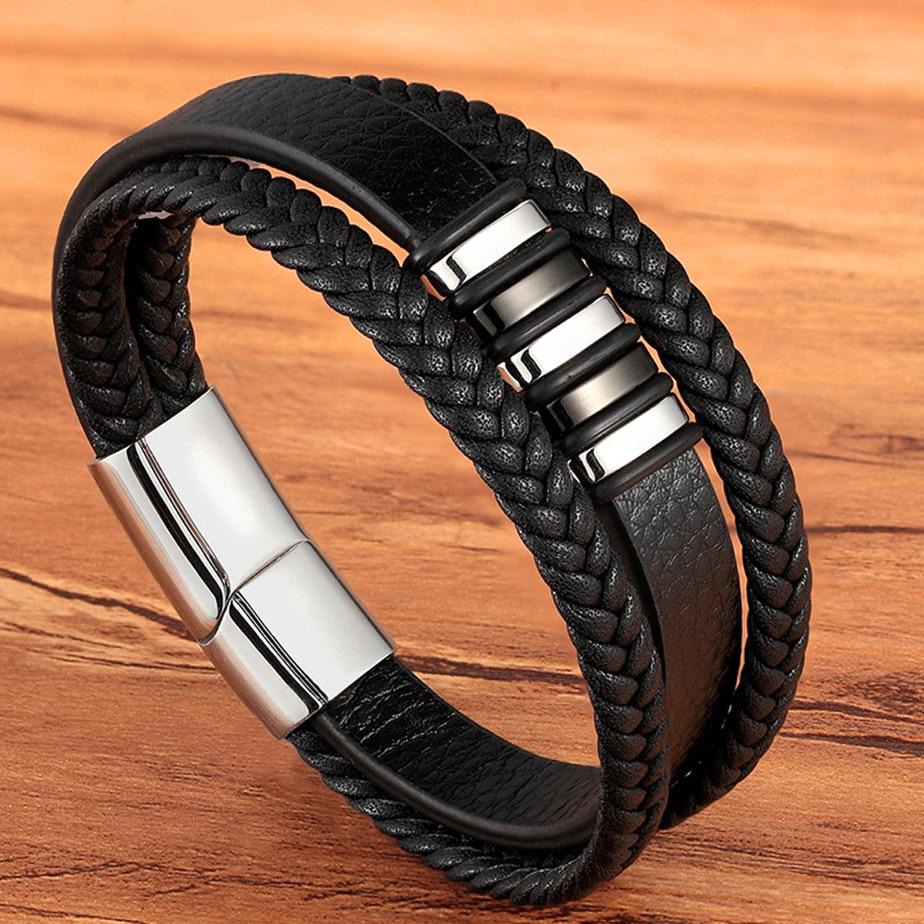 Stijlvolle Armbanden van Echt Leer voor Mannen