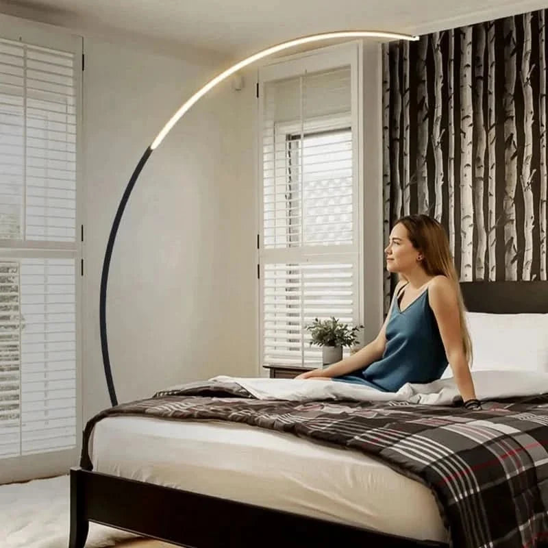 Moderne Gebogen Vloerlamp – Elegante Booglamp voor Woonkamer en Slaapkamer