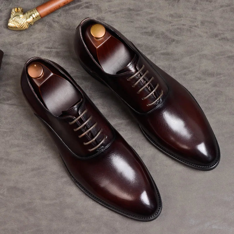 Aurelo Oxford Schoenen In Italiaans Leer Voor Formele Kleding