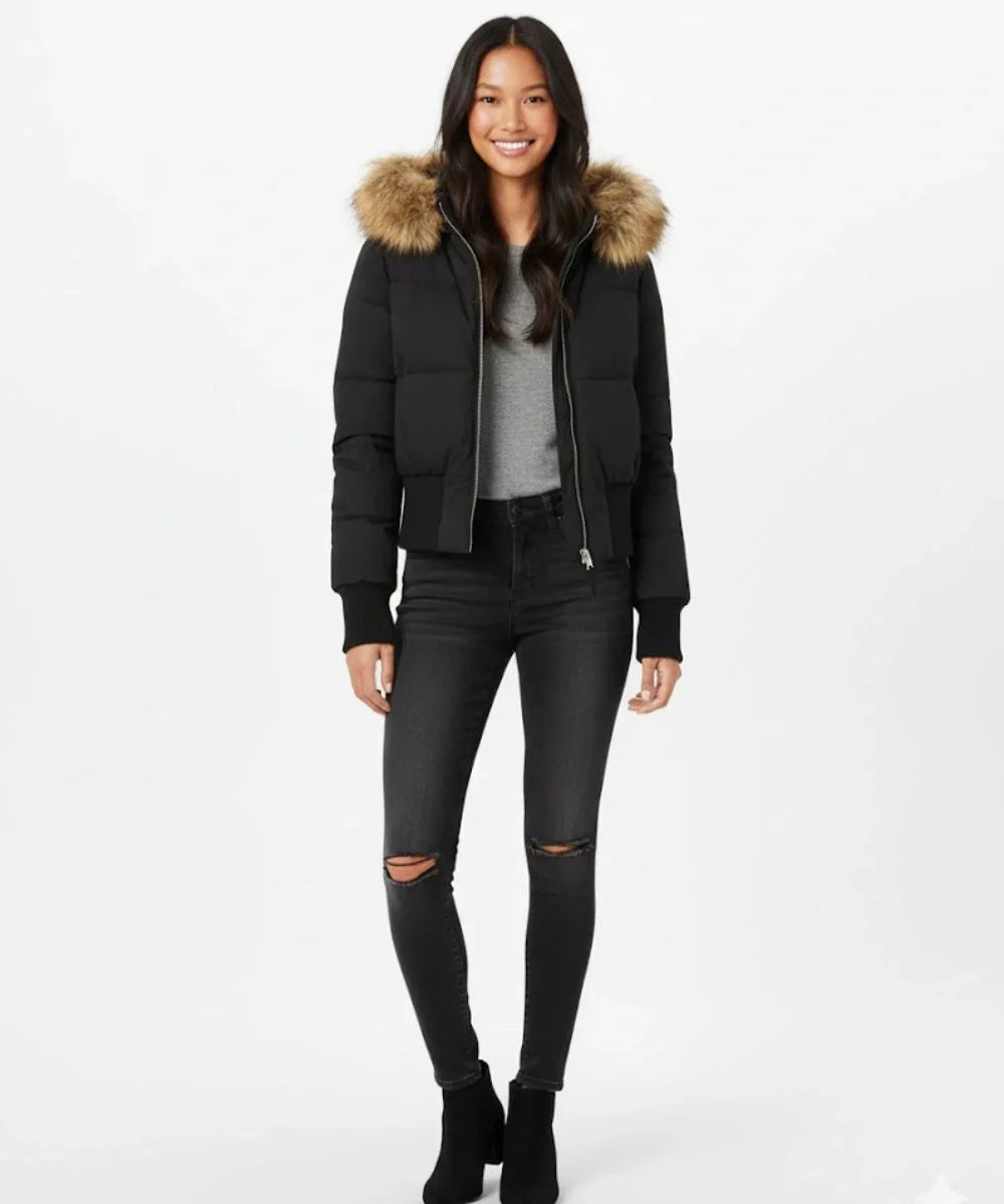 Dames Gewatteerde Winterjas met Warme & Afneembare Kapuchon | Heidi-Mode