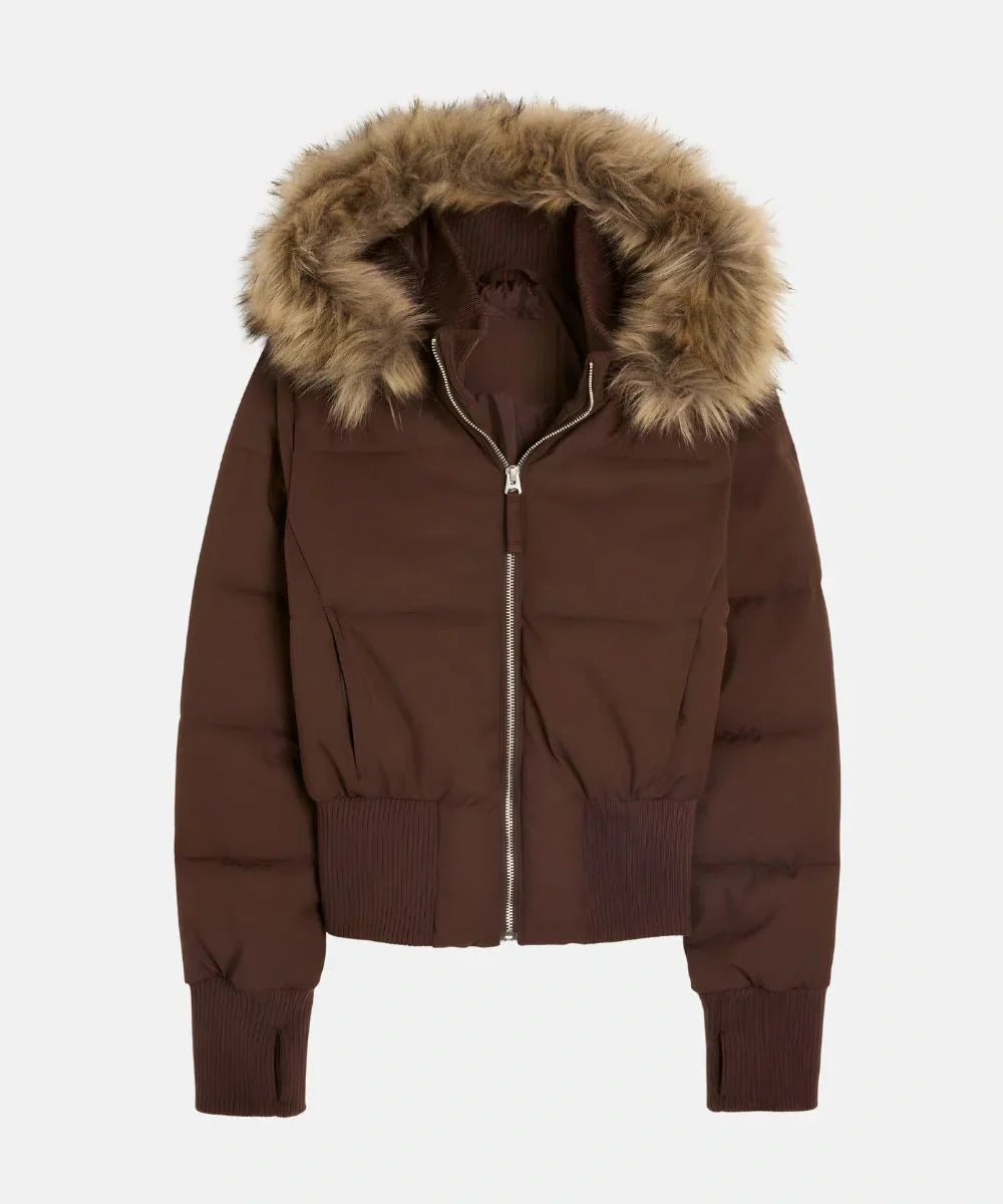 Dames Gewatteerde Winterjas met Warme & Afneembare Kapuchon | Heidi-Mode