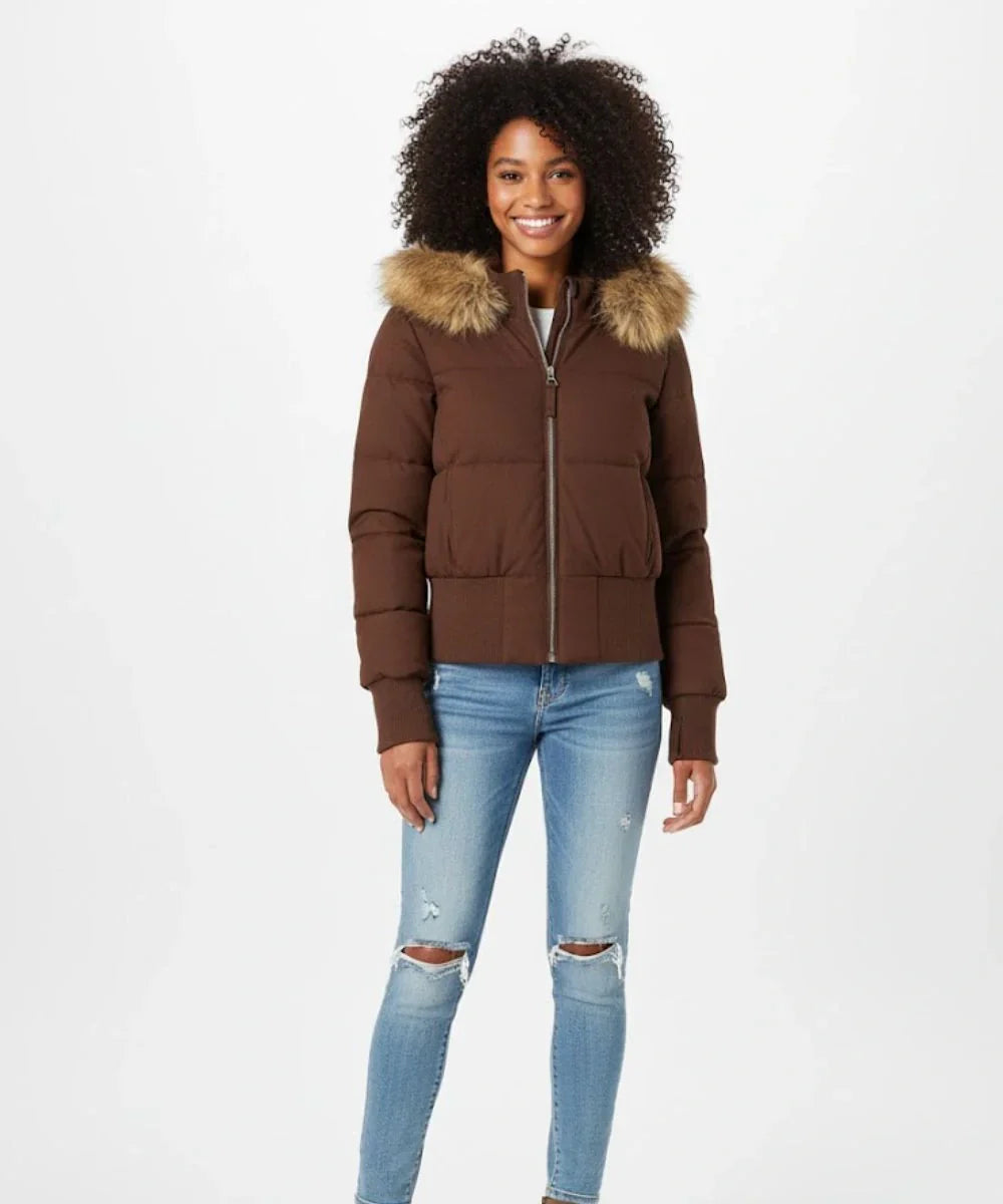 Dames Gewatteerde Winterjas met Warme & Afneembare Kapuchon | Heidi-Mode