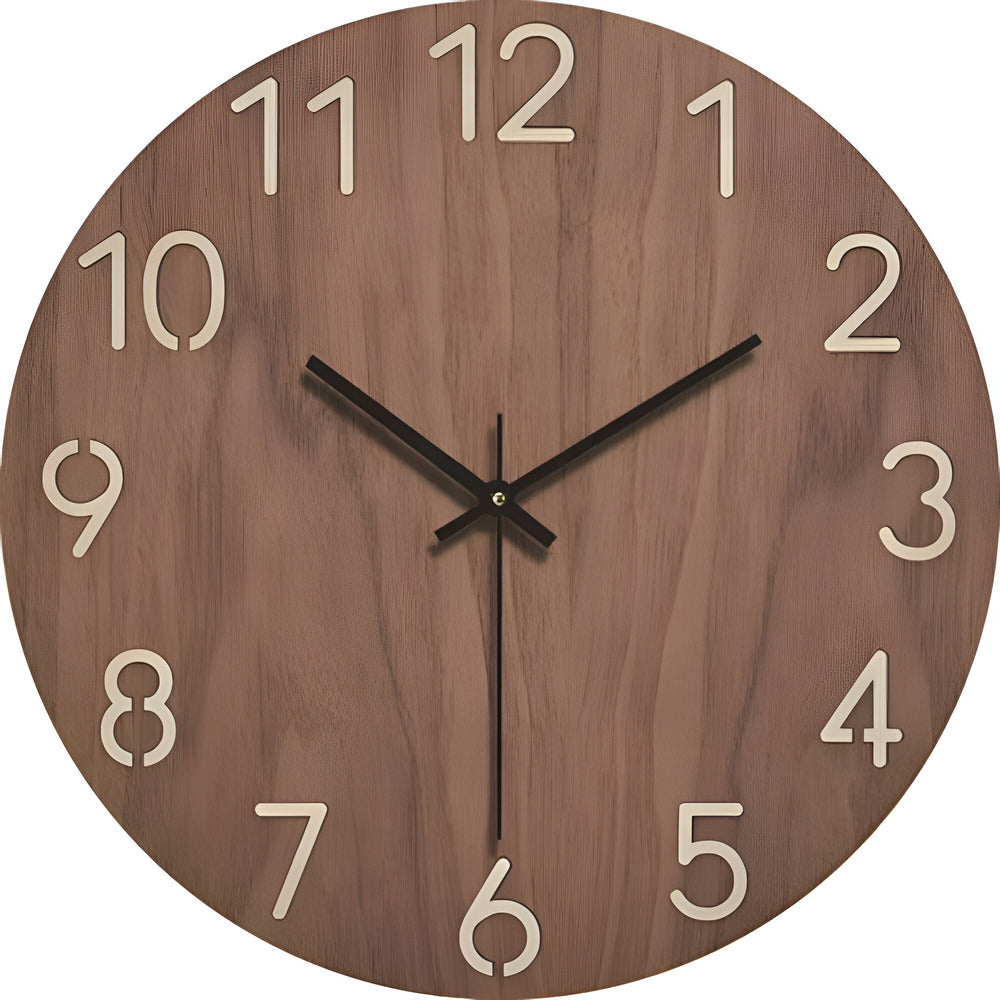 Holzlinie Moderne Stil Wandklok – Minimalistisch Design van Massief Hout