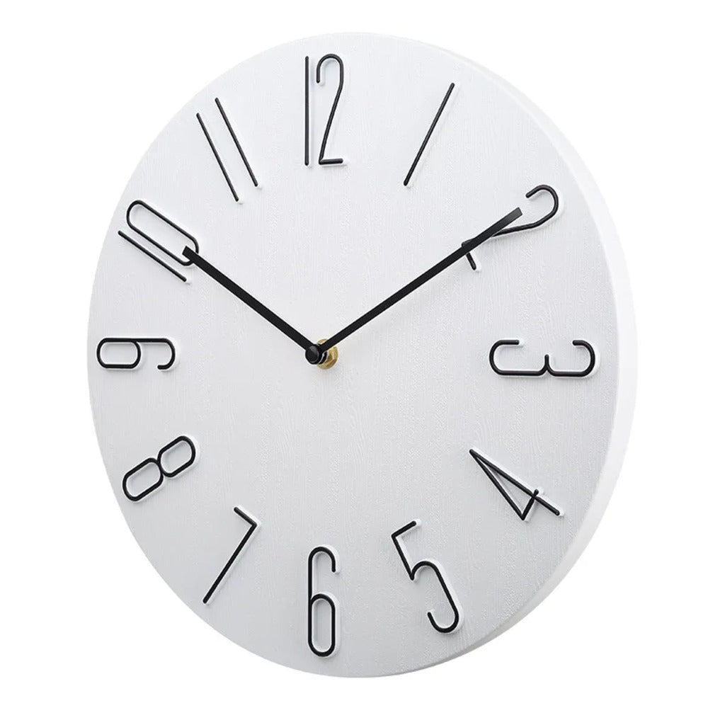 Silencio Moderne Stille Wandklok – Minimalistisch Design met Quartz-Uurwerk