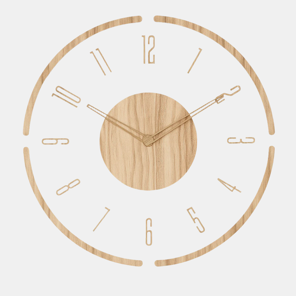 Minimalistische Ronde Wandklok met Stille Beweging
