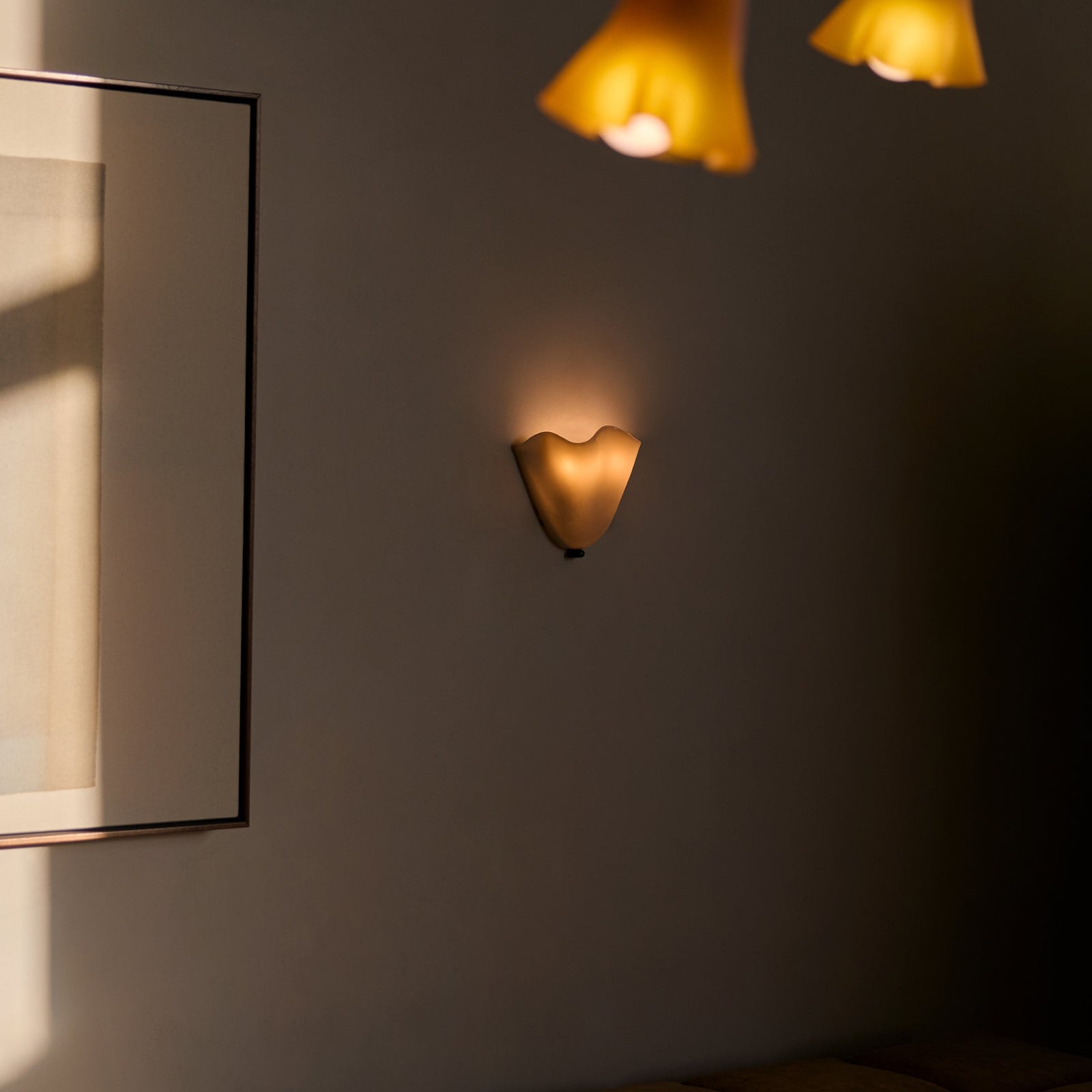 Retro Glas-in-lood Schelp Wandlamp LED 1-Licht