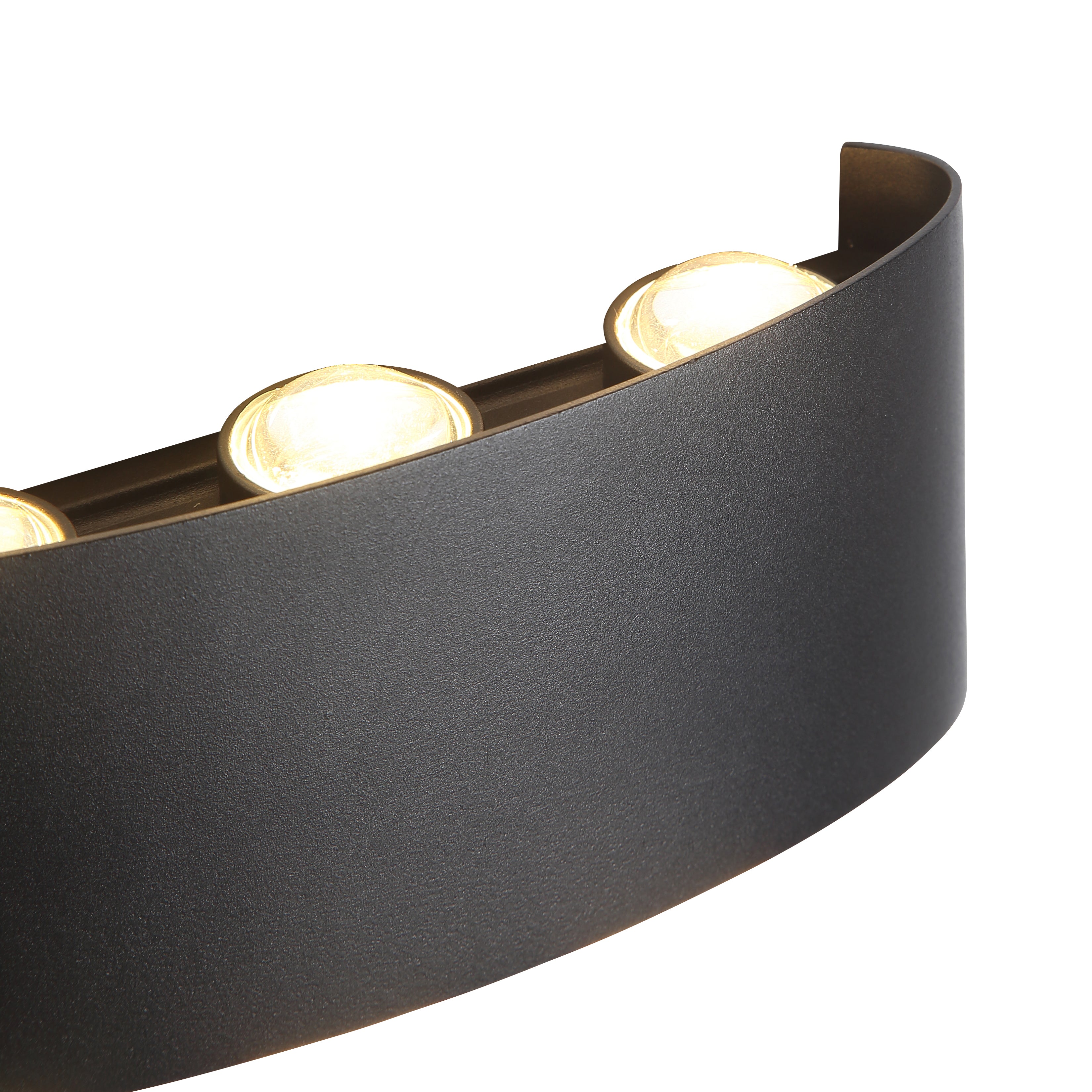 Ortelo 6W 17cm Wandlamp Zwart