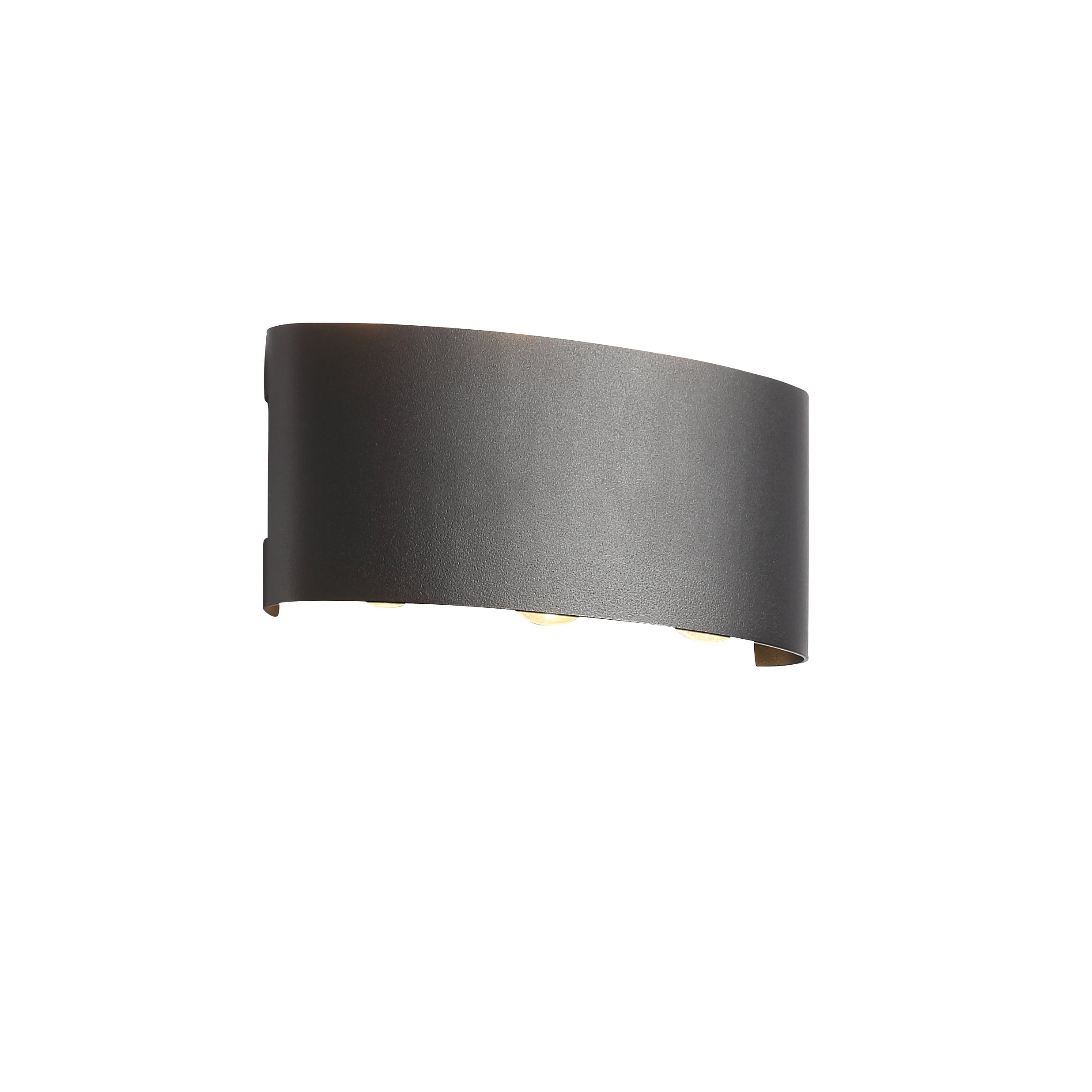 Ortelo 6W 17cm Wandlamp Zwart