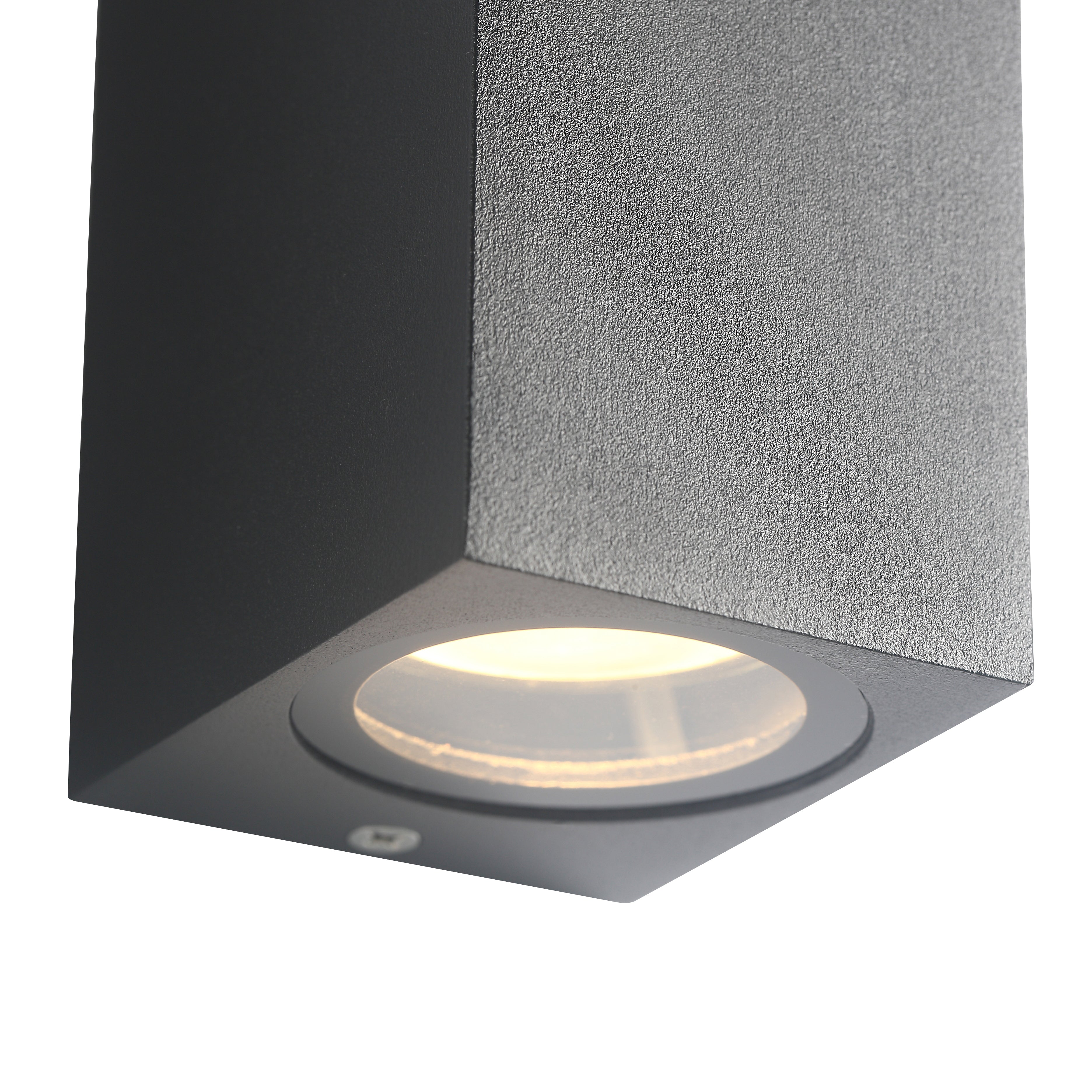 Up/Down Square Buiten GU10 Wandlamp Zwart