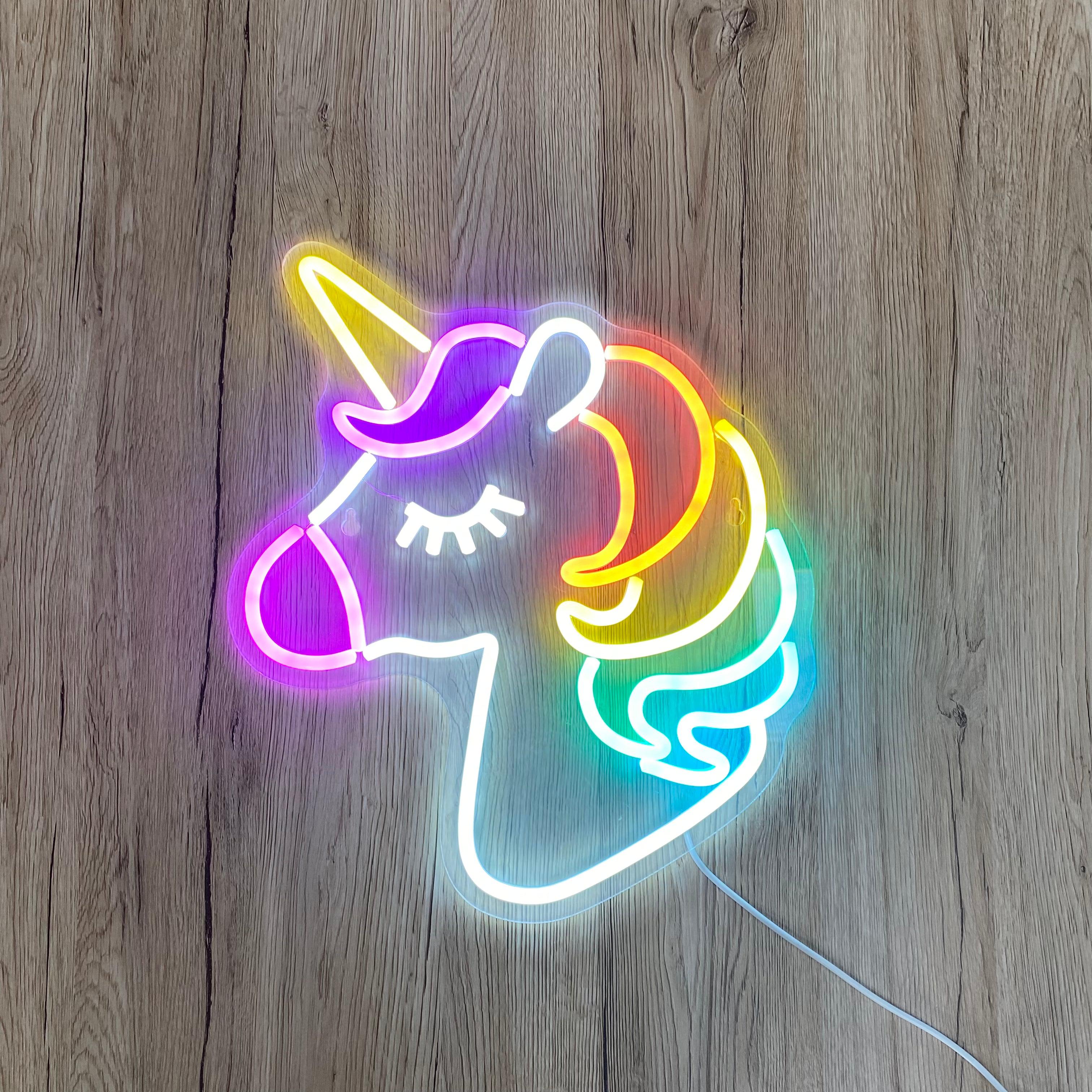 Eenhoorn Neon Wandlamp