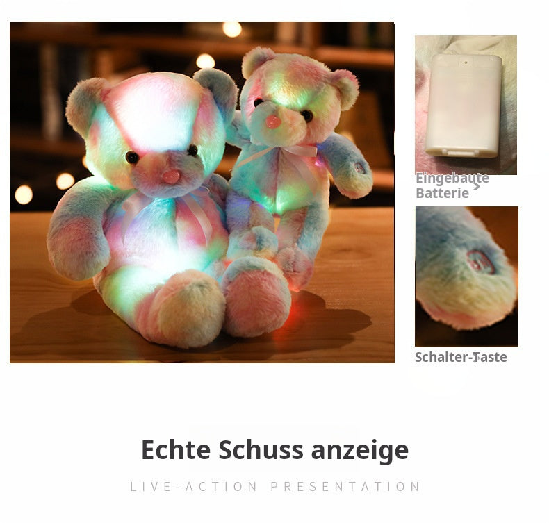 GlowBear | Kleurrijke LED Licht Teddybeer Pluche Speelgoed Kerstaanbieding