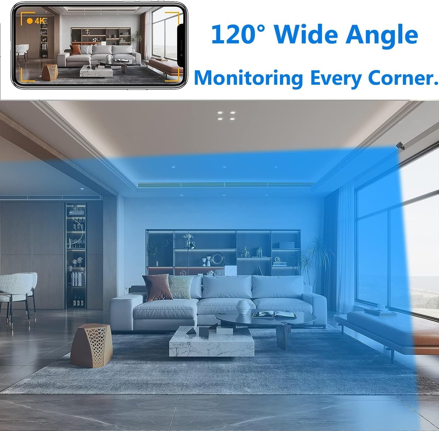 Binnencamera | Nachtzicht & Bewegingsdetectie | WLAN-Toegang | SecureView