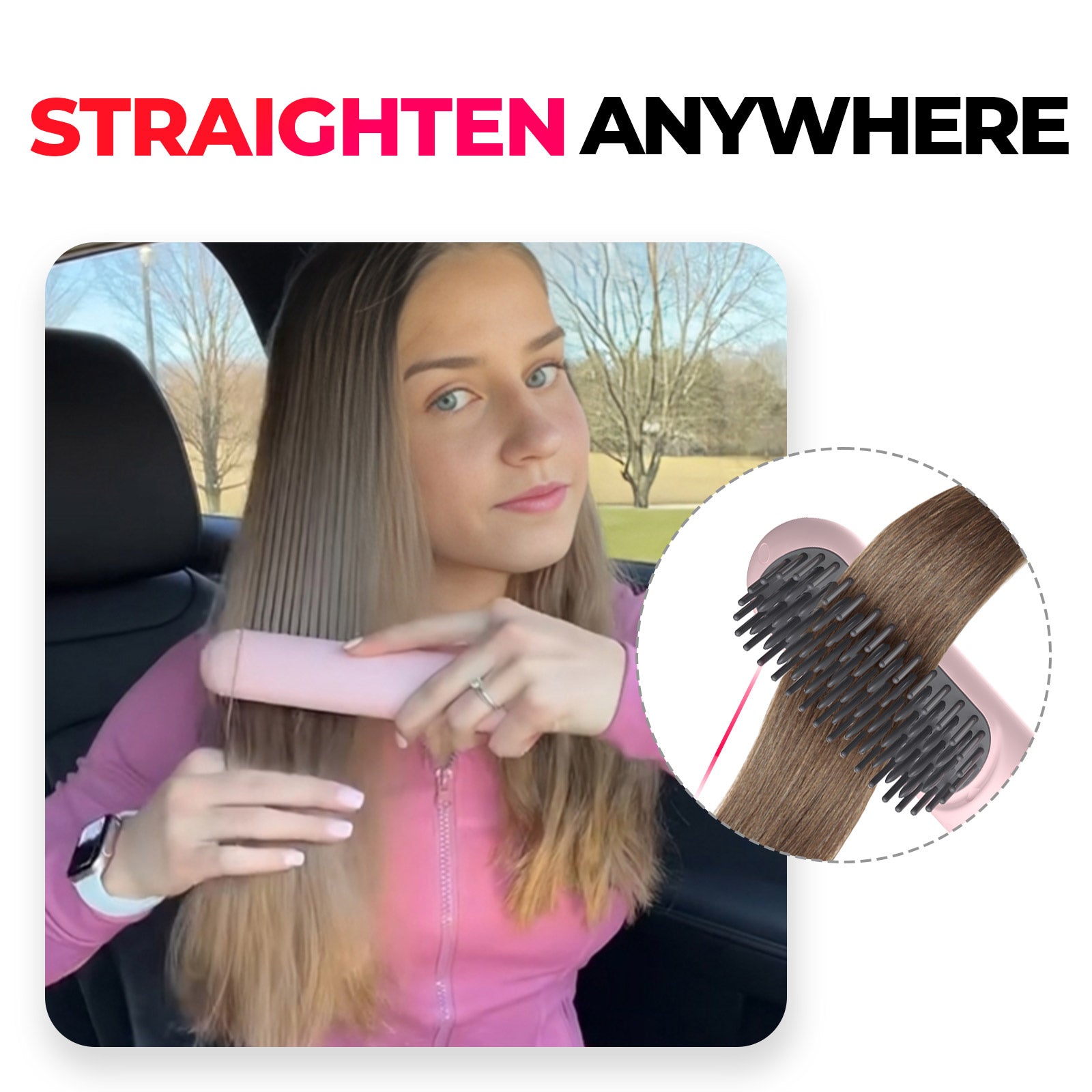 Draadloze Haarstylers Borstel Reisgeschikt voor Steilen en Krullen Oplaadbaar voor Alle Haartypen