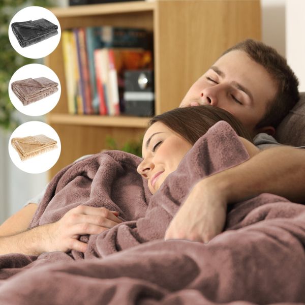 Draadloze Elektrische Deken – USB Oplaadbare Verwarmde Flanellen Deken