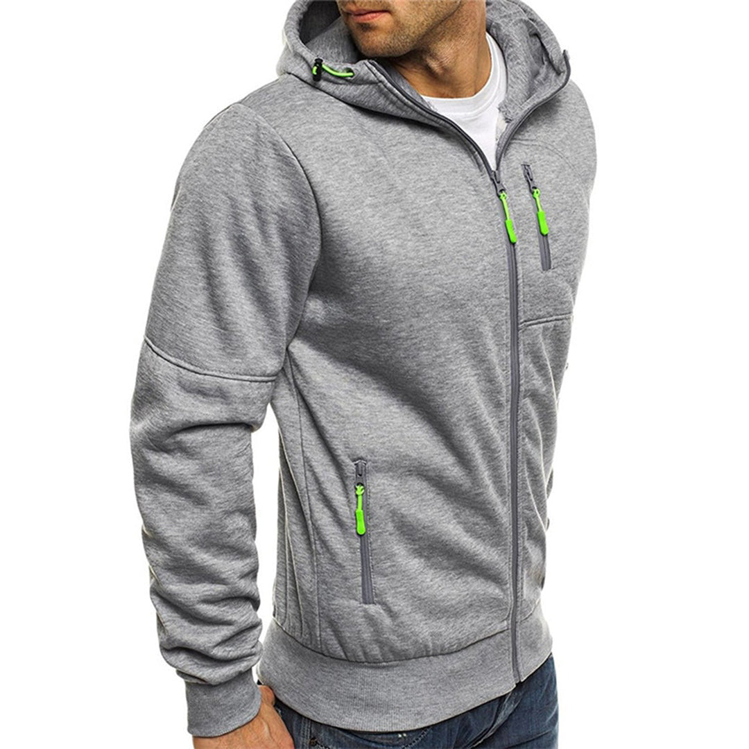 Karl | Casual heren hoodie met rits