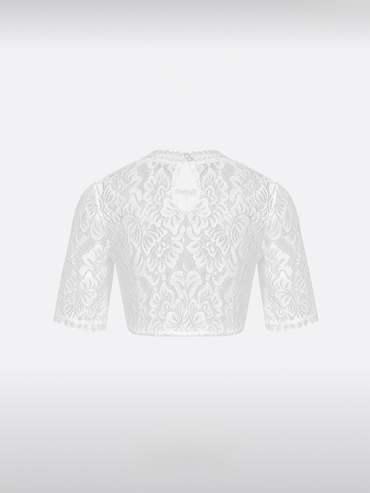 Witte Hooggesloten Dirndlblouse