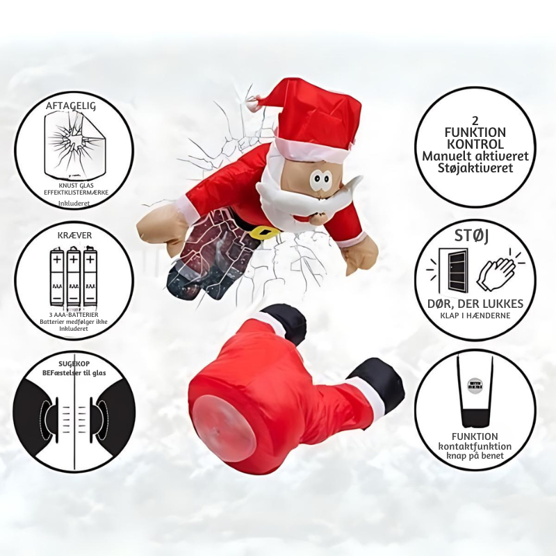 WindowFest | Kerstvensterdecoratie Santa Rendier Feestdecoratie