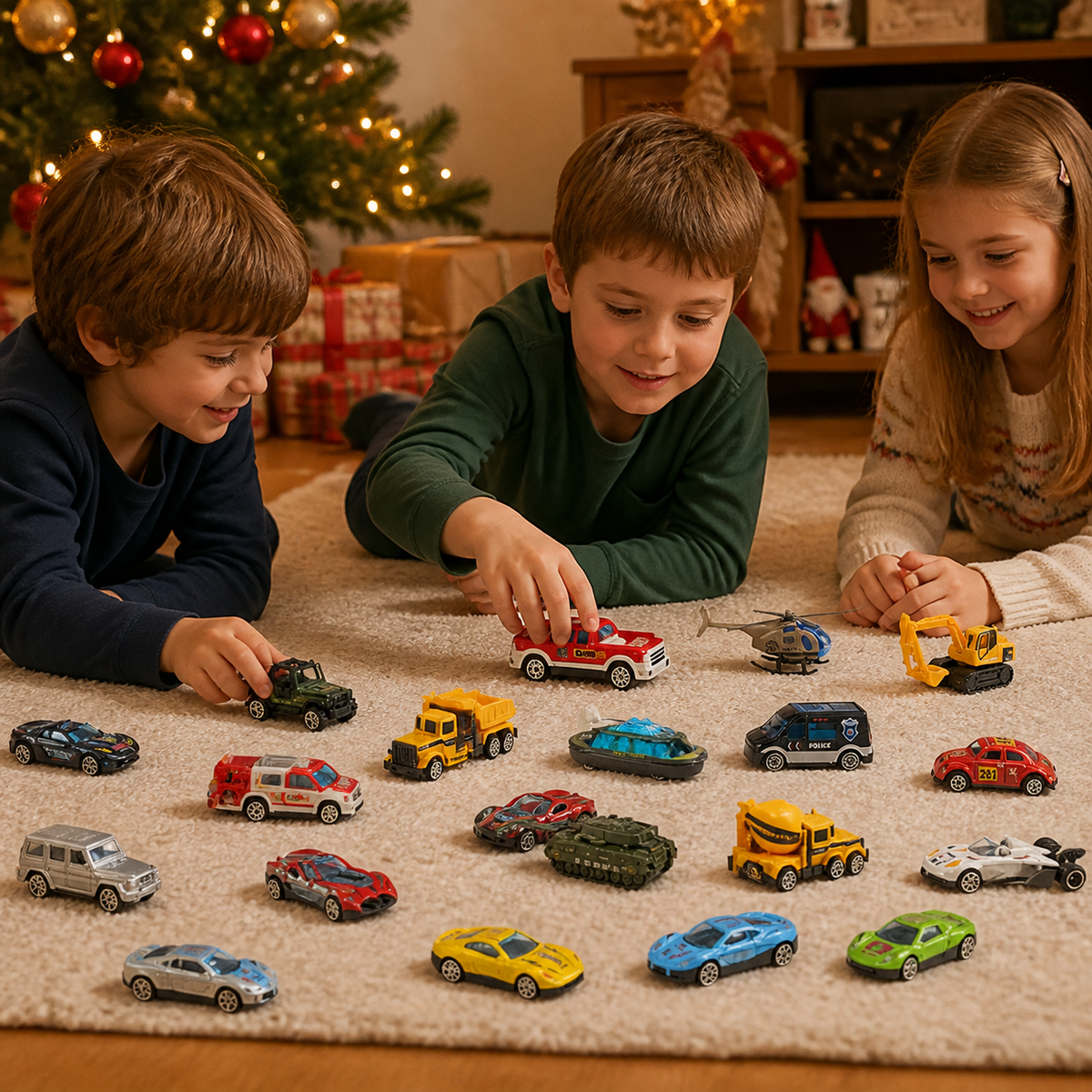 Kerst Die-Cast Auto Adventkalender voor Kinderen