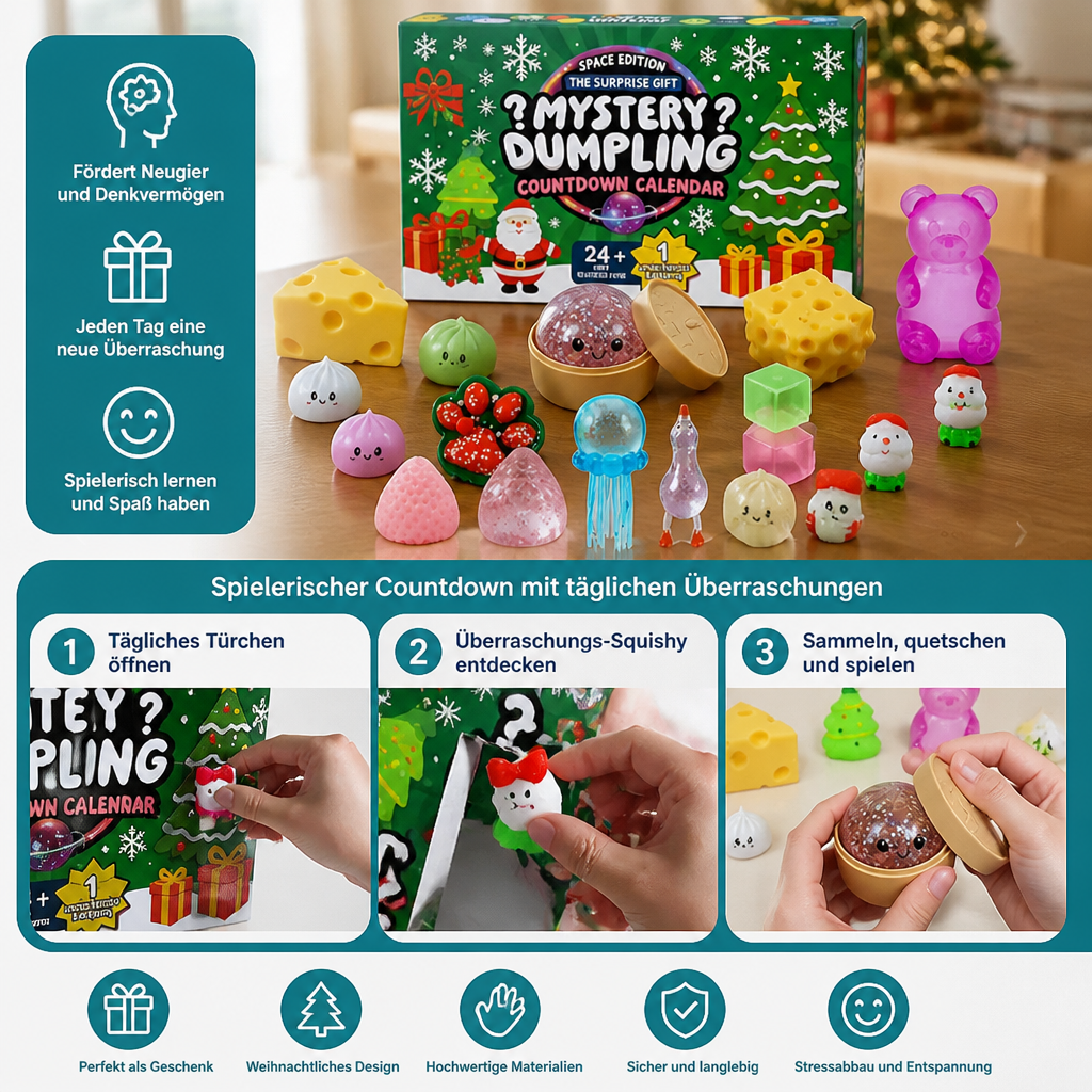 Squishy Kerst Adventskalender voor Kinderen – 24 Dagen Vol Verrassingen