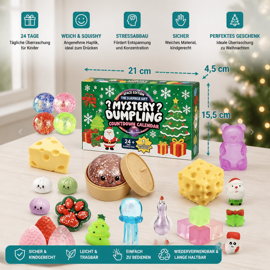 Squishy Kerst Adventskalender voor Kinderen – 24 Dagen Vol Verrassingen