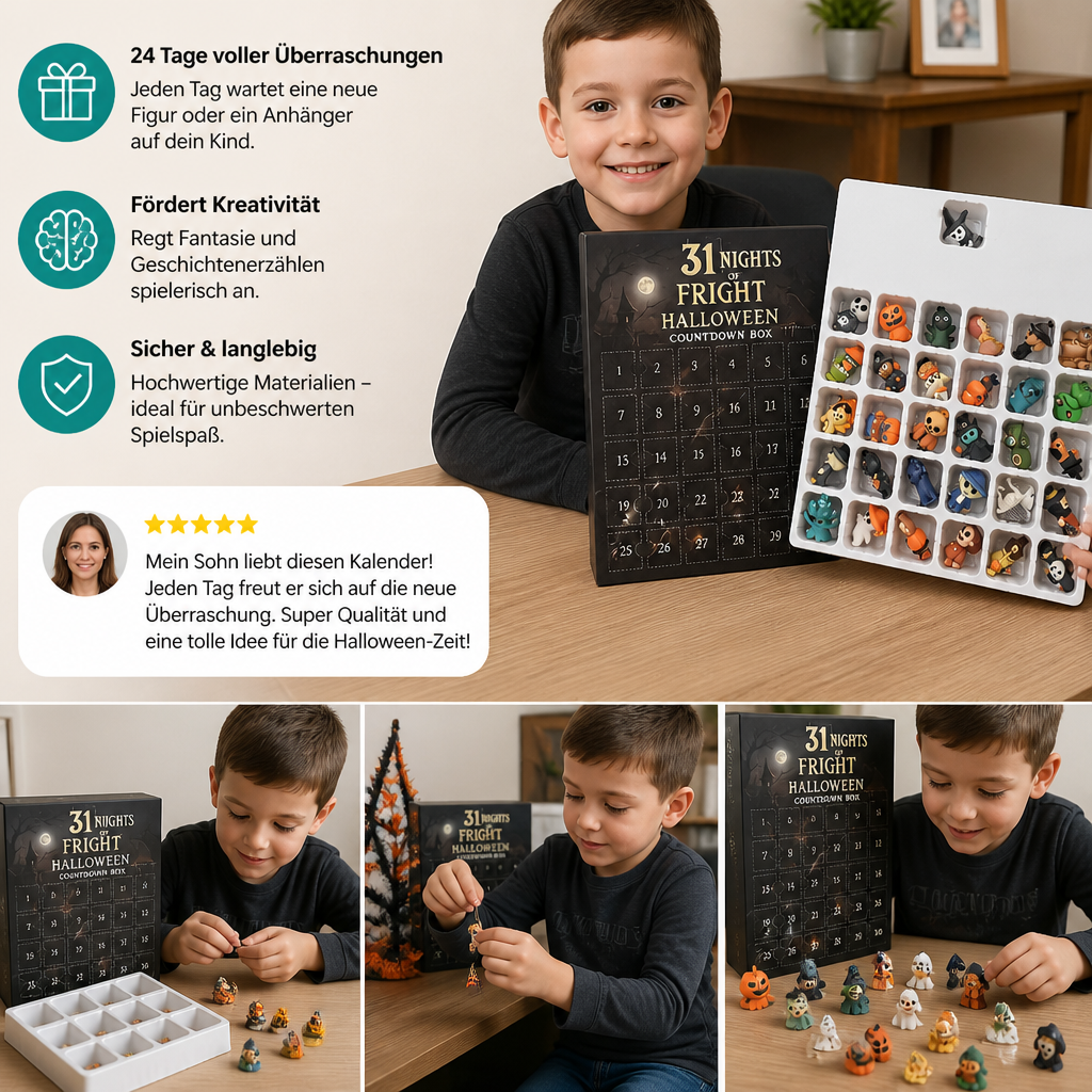 Halloween Adventskalender – Griezelige Mini-Figuren & Hangers
