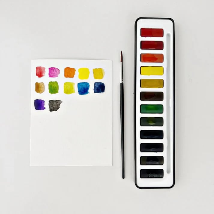 Kunstboek | Aquarel Werkboek Beginners | Stap voor Stap Schilderboek | AquaBliss