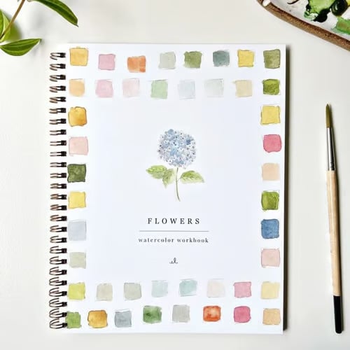 Kunstboek | Aquarel Werkboek Beginners | Stap voor Stap Schilderboek | AquaBliss