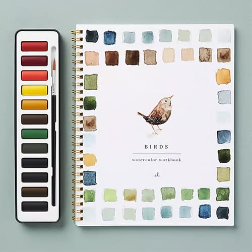 Kunstboek | Aquarel Werkboek Beginners | Stap voor Stap Schilderboek | AquaBliss