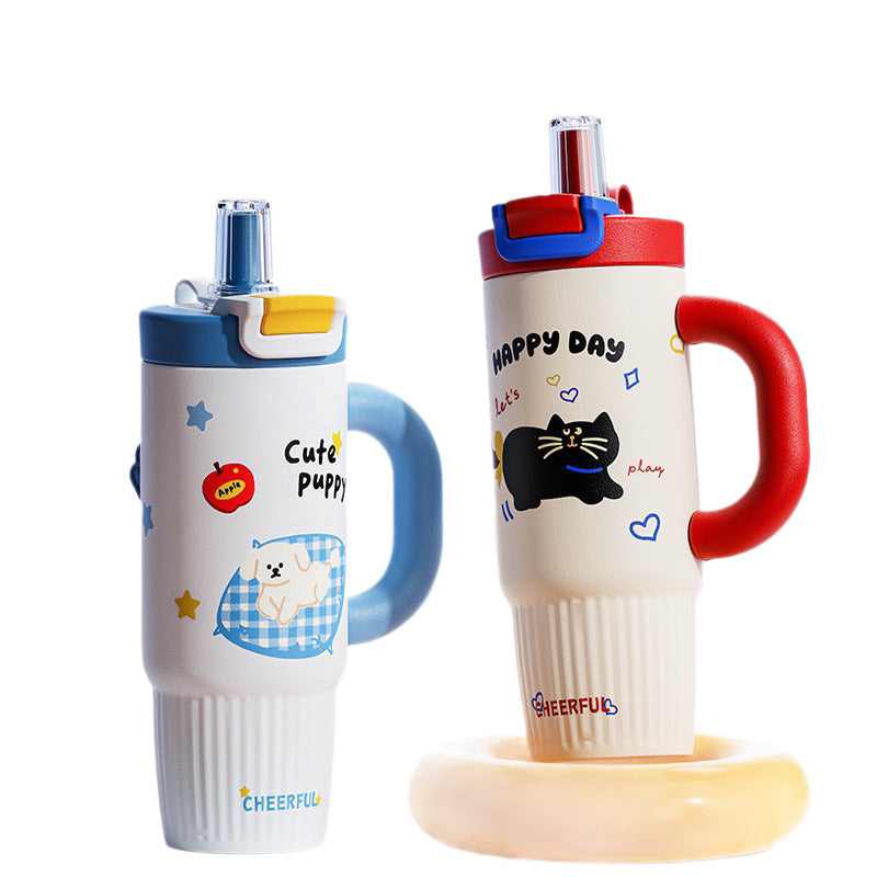 Geïsoleerde Thermosbeker voor Dames – Drinkbeker met Creatief Design