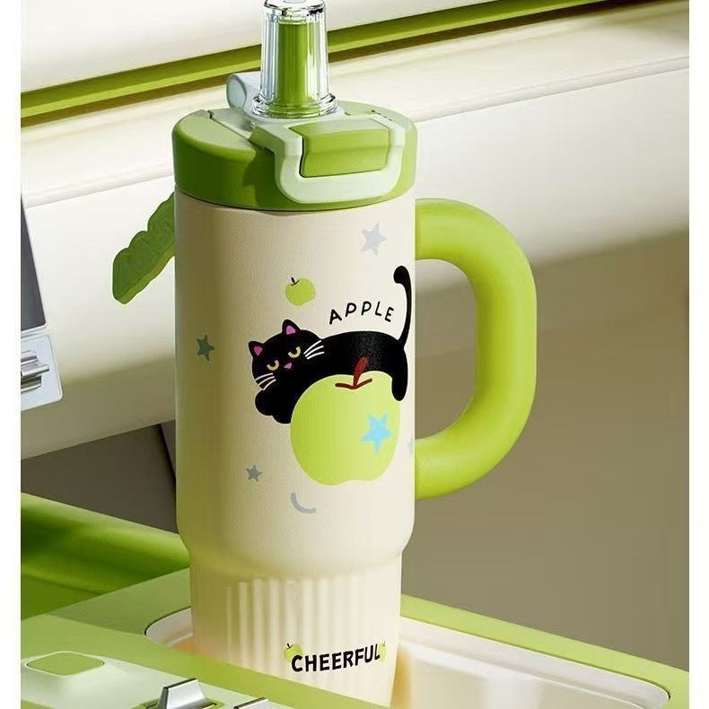 Geïsoleerde Thermosbeker voor Dames – Drinkbeker met Creatief Design
