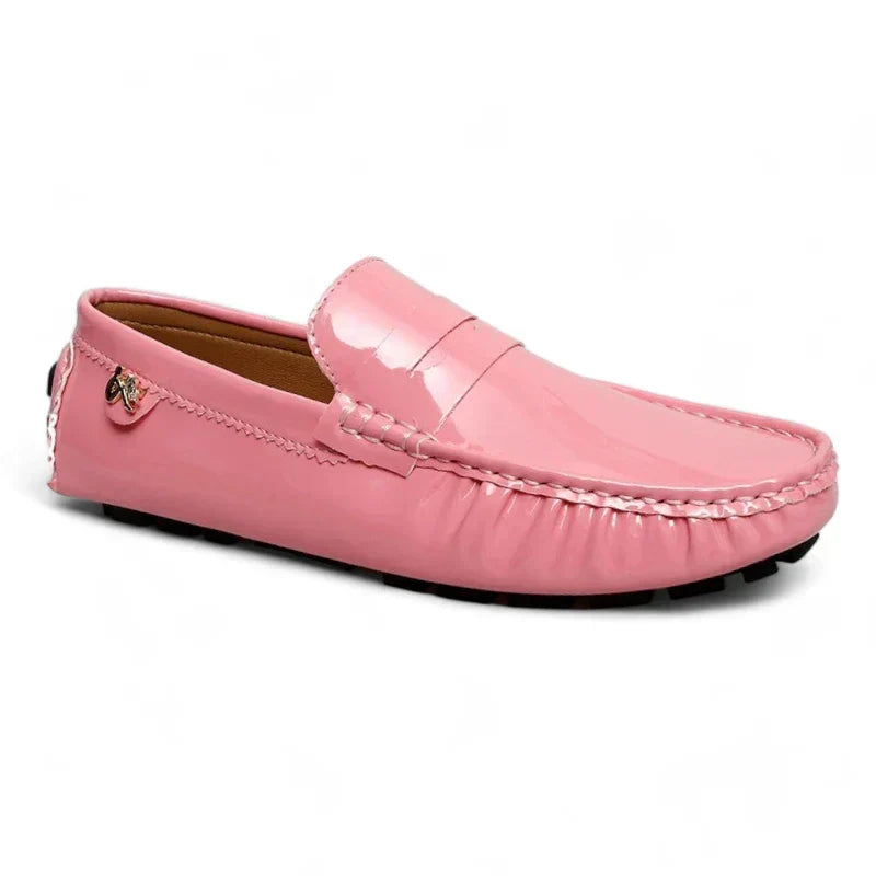 Elegante damesmokassins met een platte, gelakte oppervlakte – Orthopedisch comfort ontmoet stijlvol design!