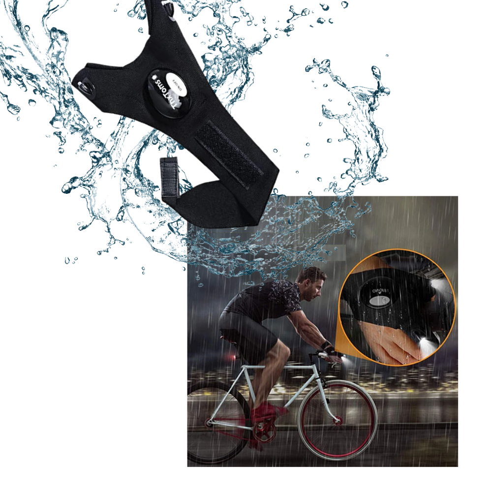 Set van LED-handschoenen met waterdichte lichten