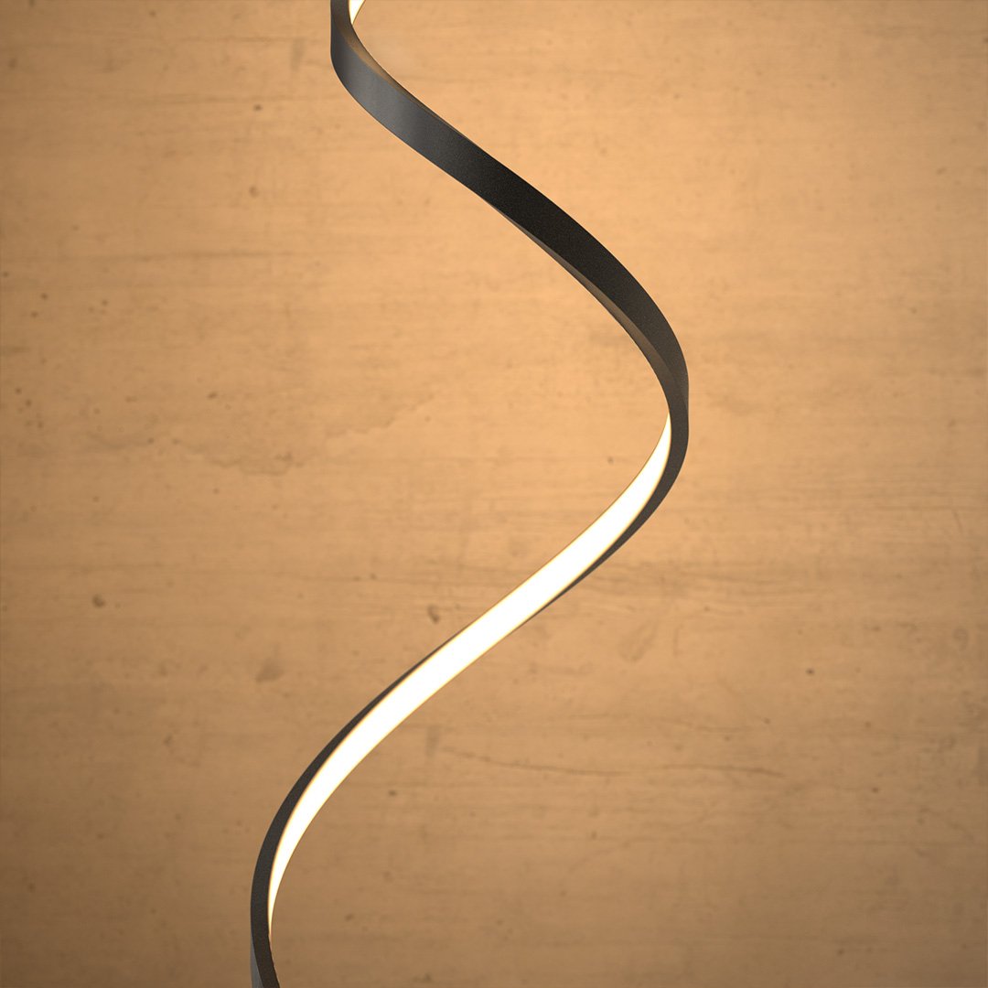 Sculpturale LED Vloerlamp – Moderne Spiraalvormige Designlamp