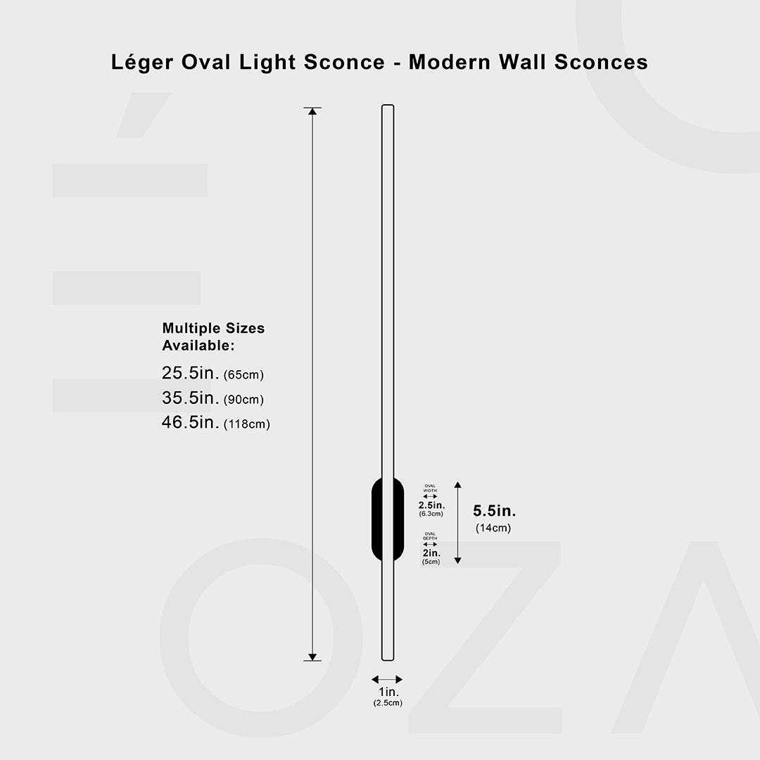 Léger Ovale Wandlamp