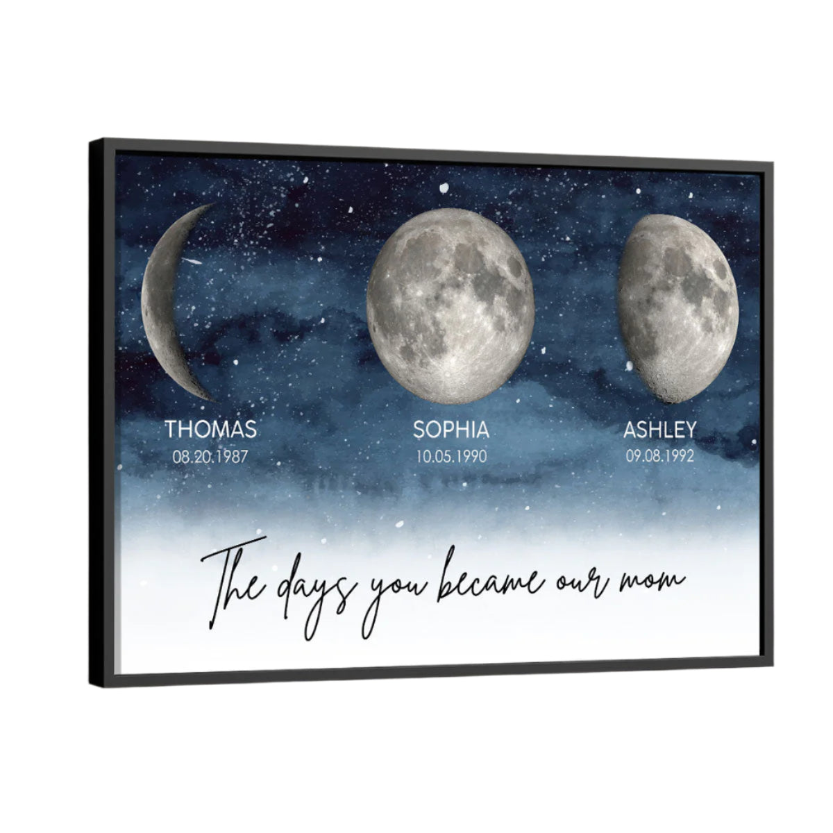 LuxeCelestial Maanfase Poster | Een hartverwarmend aandenken voor elke speciale dag van mama