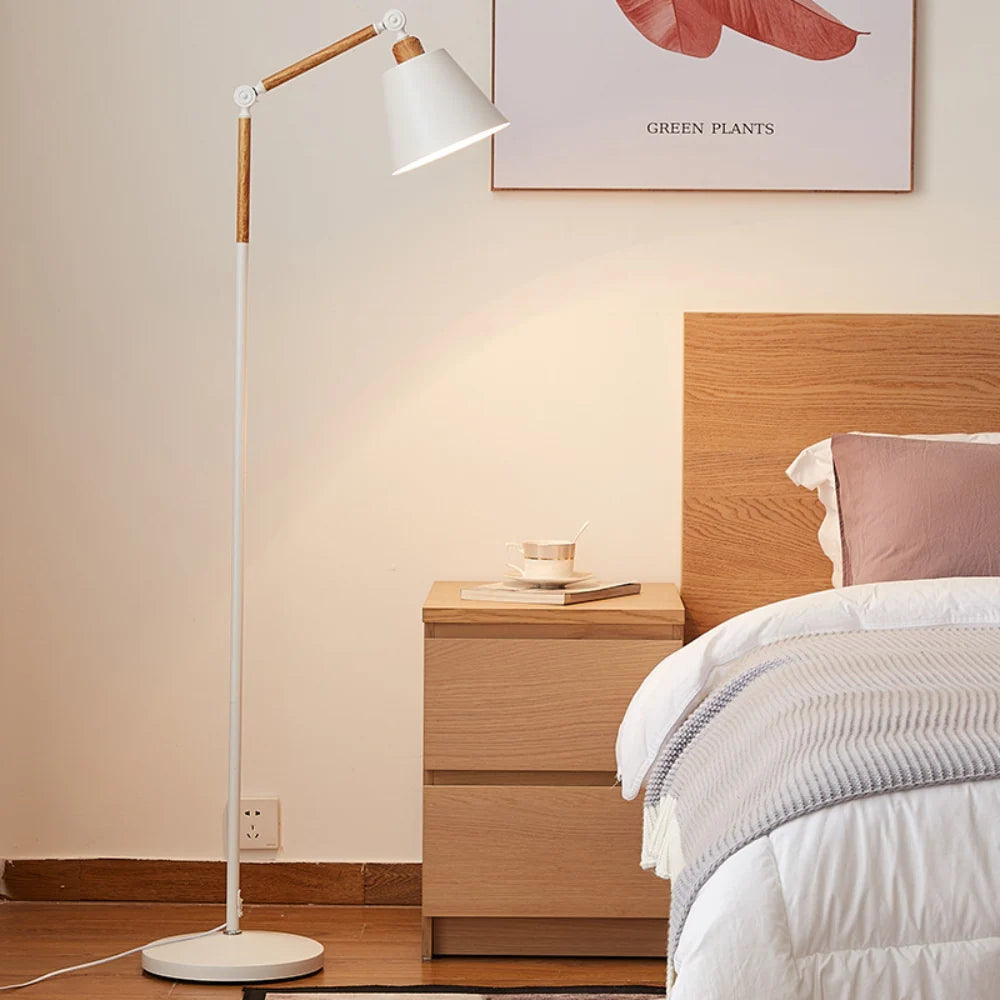 Nordic Vloerlamp – Minimalistisch Design met Verstelbare Lampenkop