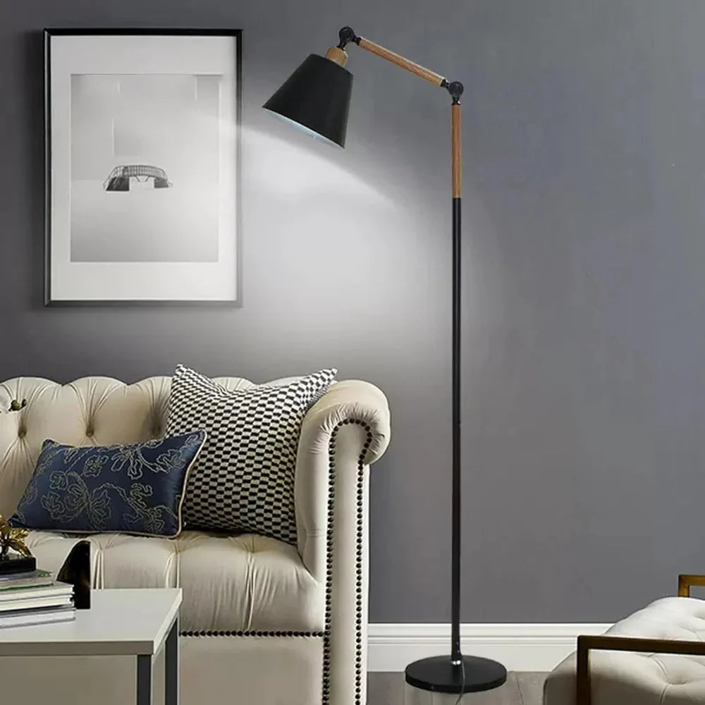 Nordic Vloerlamp – Minimalistisch Design met Verstelbare Lampenkop