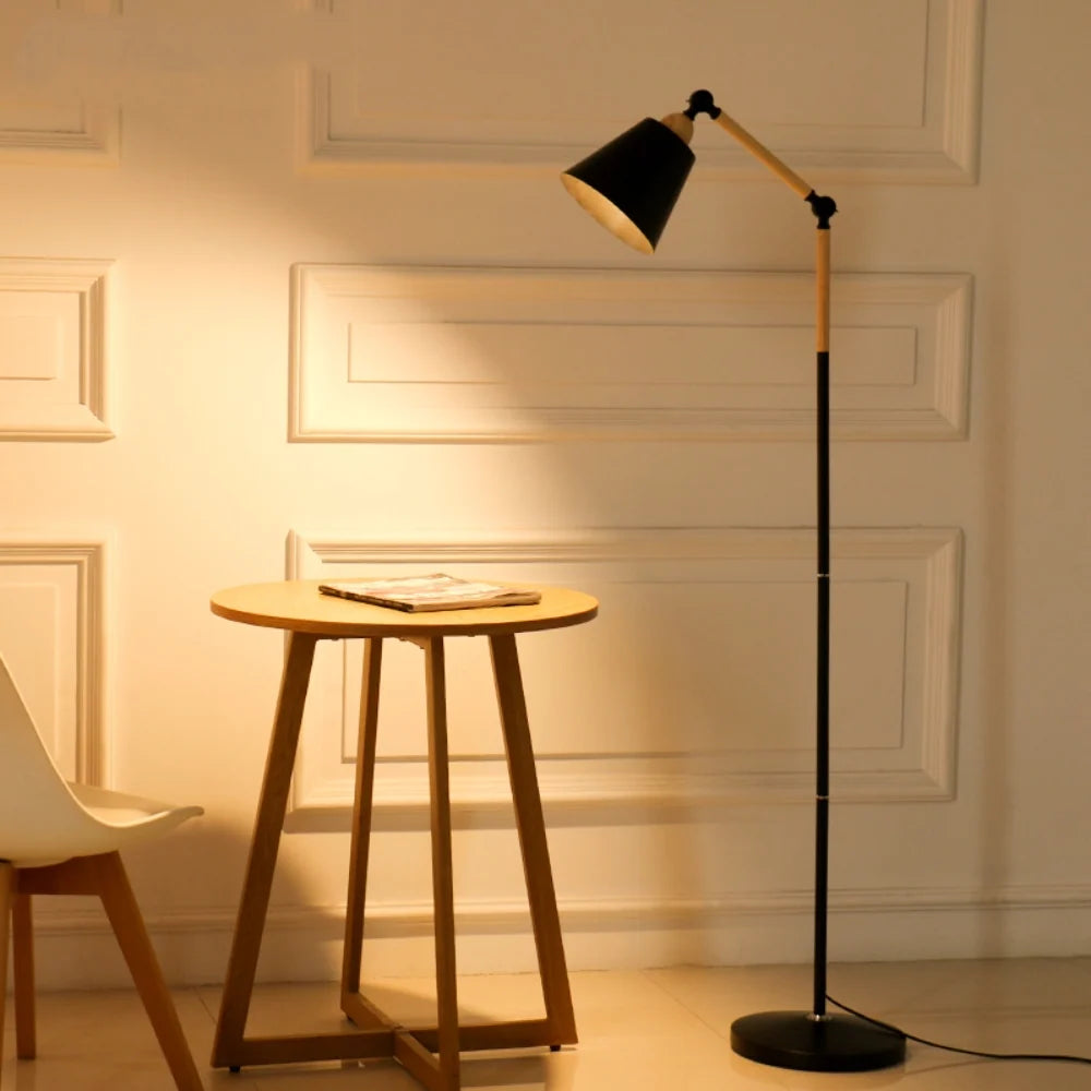 Nordic Vloerlamp – Minimalistisch Design met Verstelbare Lampenkop